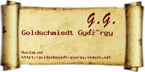Goldschmiedt György névjegykártya